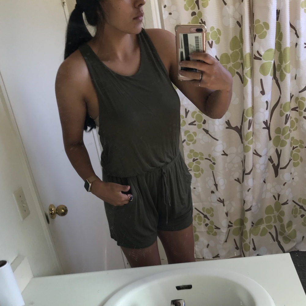 Green pocket romper